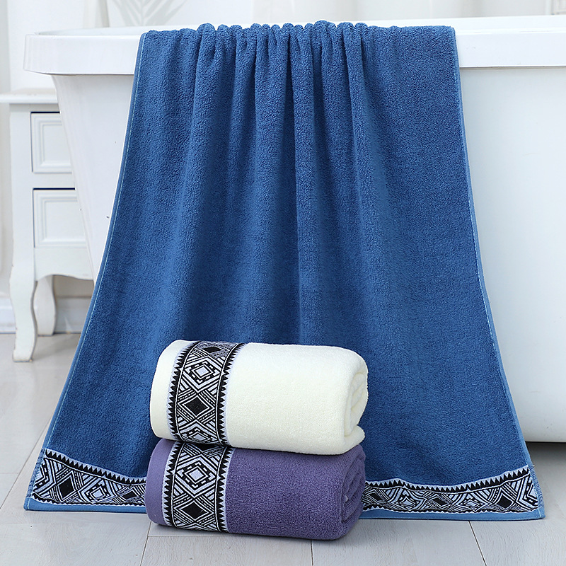 Pure Cotton Bath Towel All Cotton plus Size Soft Adult Home Use Bath Absorbent Bath Towel Wholesale Hotel Beauty Salon Formulation