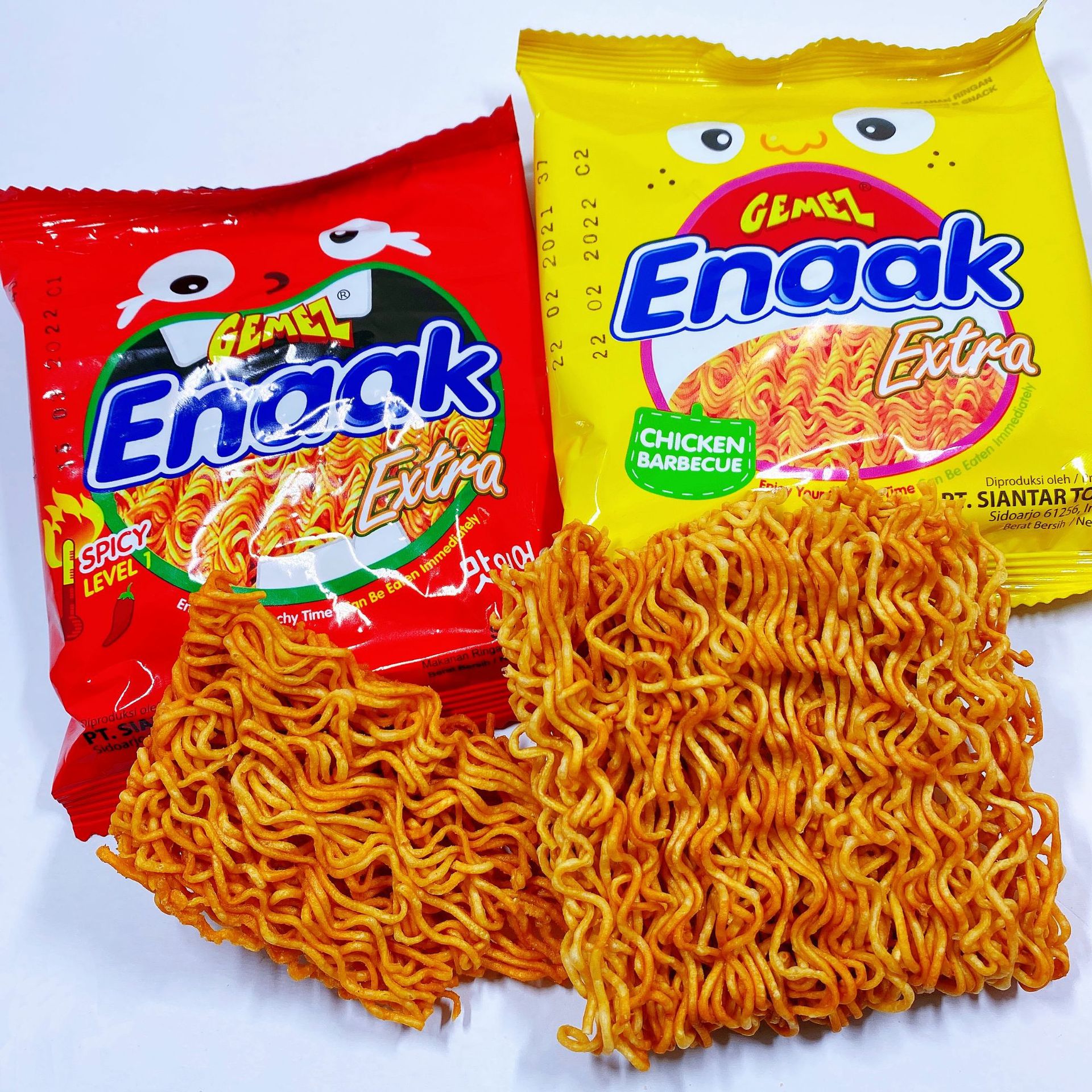 gemez小鸡干脆面辣味烧烤鸡肉味休闲零食1件80小包1包28克