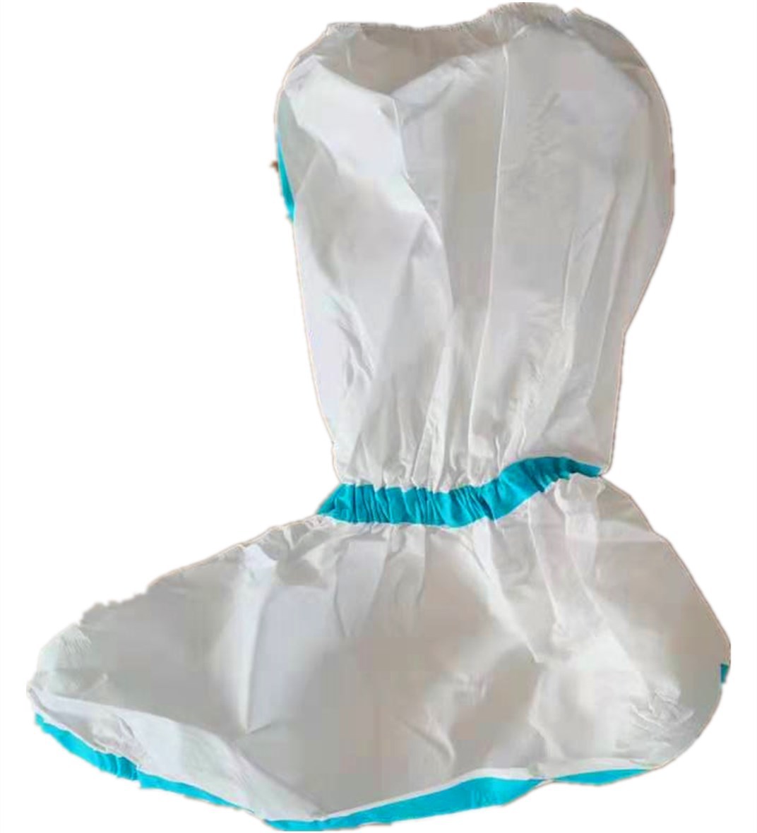 医用一次性医用隔离鞋套 医用隔离靴套pppe蓝色带胶条 防护服材质