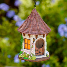 防雨鸟屋鸟窝室外庭院摆件花园装饰布置木屋户外小鸟喂食器代发