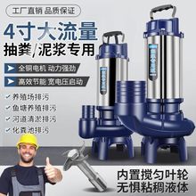 泥浆泵排污家用220V切割无堵塞鱼塘养殖清淤泥化粪池抽粪工地380V