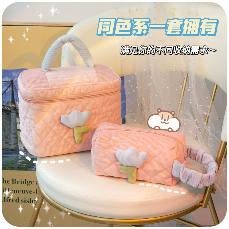 Cosmetic Bag Ins Style Niche 2023 New Advanced Large Capacity Women's Portable Portable Toiletry Storage Box Bag Box