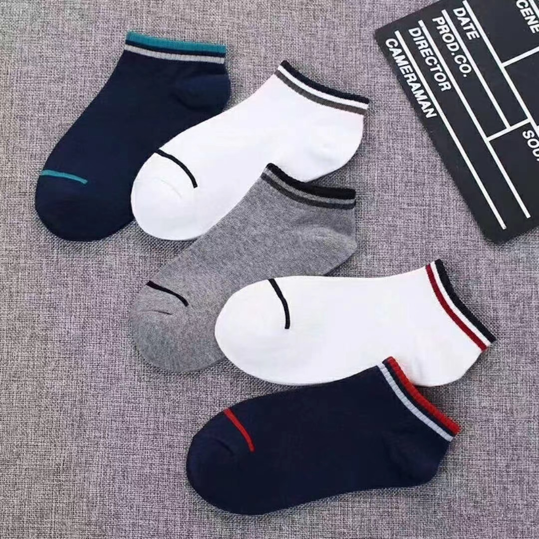 Horizontal Bar Short Tube Men‘s Socks Ins Trendy Men‘s Socks Thin Men‘s Socks Men Low Top Socks Men