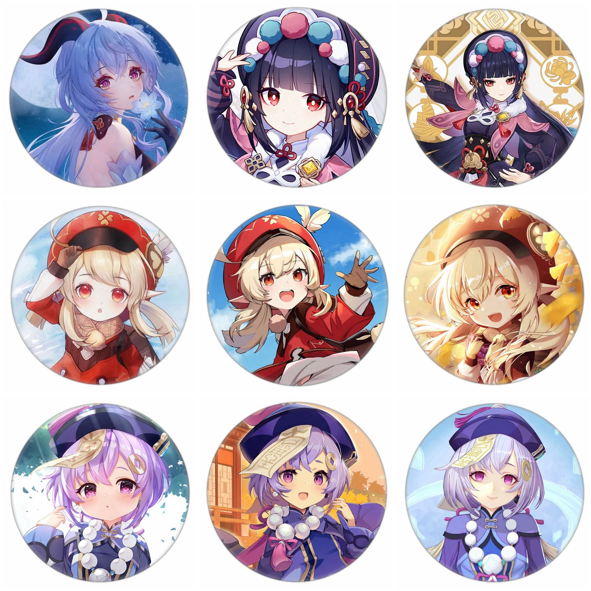 原神周边 可莉云堇徽章 全人物主题 圆形胸章批发原306-346-阿里巴巴