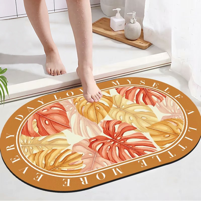 Household Pastoral Diatom Ooze Floor Mat Bathroom Entrance Entrance Hydrophilic Pad Bathroom Mat Quick-Drying Toilet Door Mat