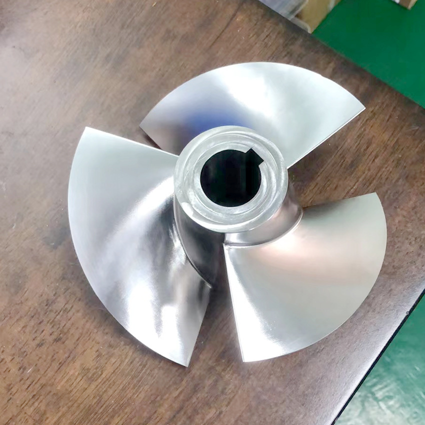 机加工螺旋桨配件 铝合金船用五叶涡轮叶片叶轮五轴cnc加工零件
