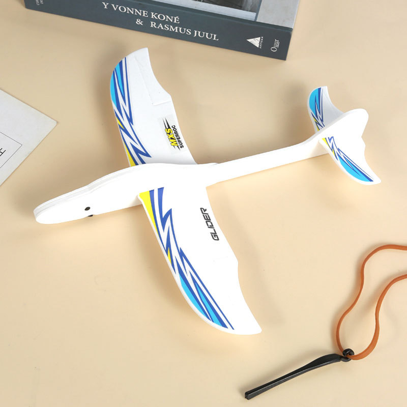 泡沫滑翔机儿童回旋橡皮筋弹射飞机模型航模航空科普教育器材批发