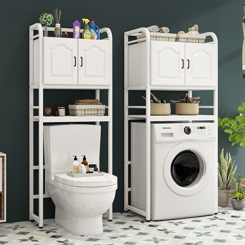 洗衣机架子置物架滚筒落地波轮储物柜阳台浴室马桶上方柜子收纳架