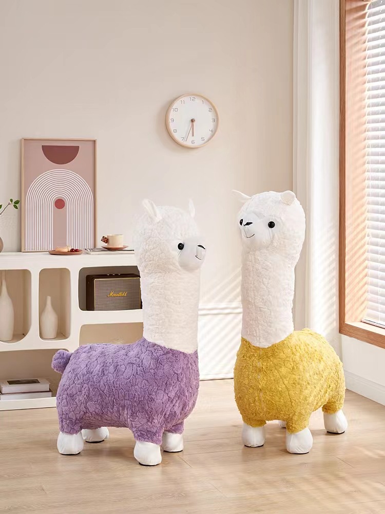 Alpaca Stool Factory Wholesale Animal Doll Stool Trending Cartoon Bench Seat Source Worker Direct Sales