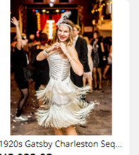 1920s Gatsby Charleston Bead Fringe Flapper costume Party