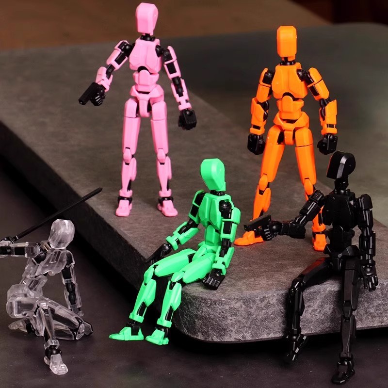 dummy 13幸运人偶13关节可动3d打印玩具diy解压神器第3代假人玩偶