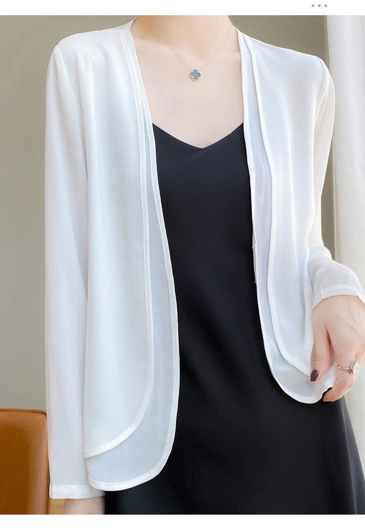 Silk Acetate Texture Thin Sun Protection Clothing Female Summer New Loose Slimming Thin Cardigan Top Female Small Shawl Coat