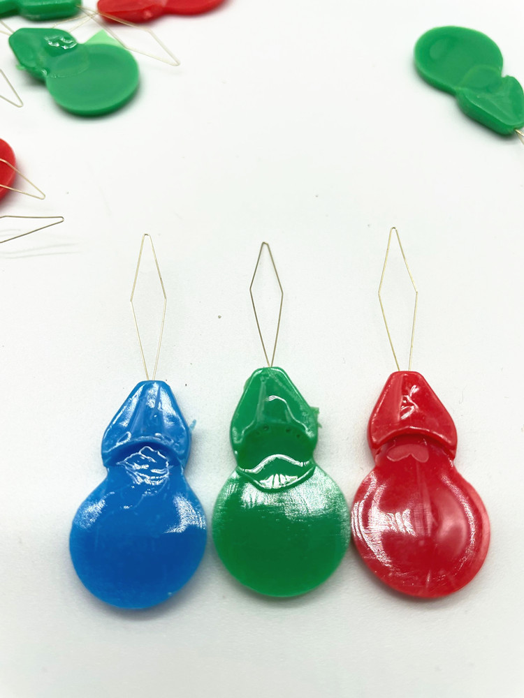 彩色塑料穿针器葫芦形十字绣穿线器多功能引线器老人穿线多色混发