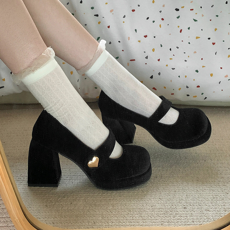 榛戣壊涓濈粧楂樿窡闉嬪コ鐖卞績涓瀛楀甫闃叉按鍙板帤搴曠矖璺熺帥涓