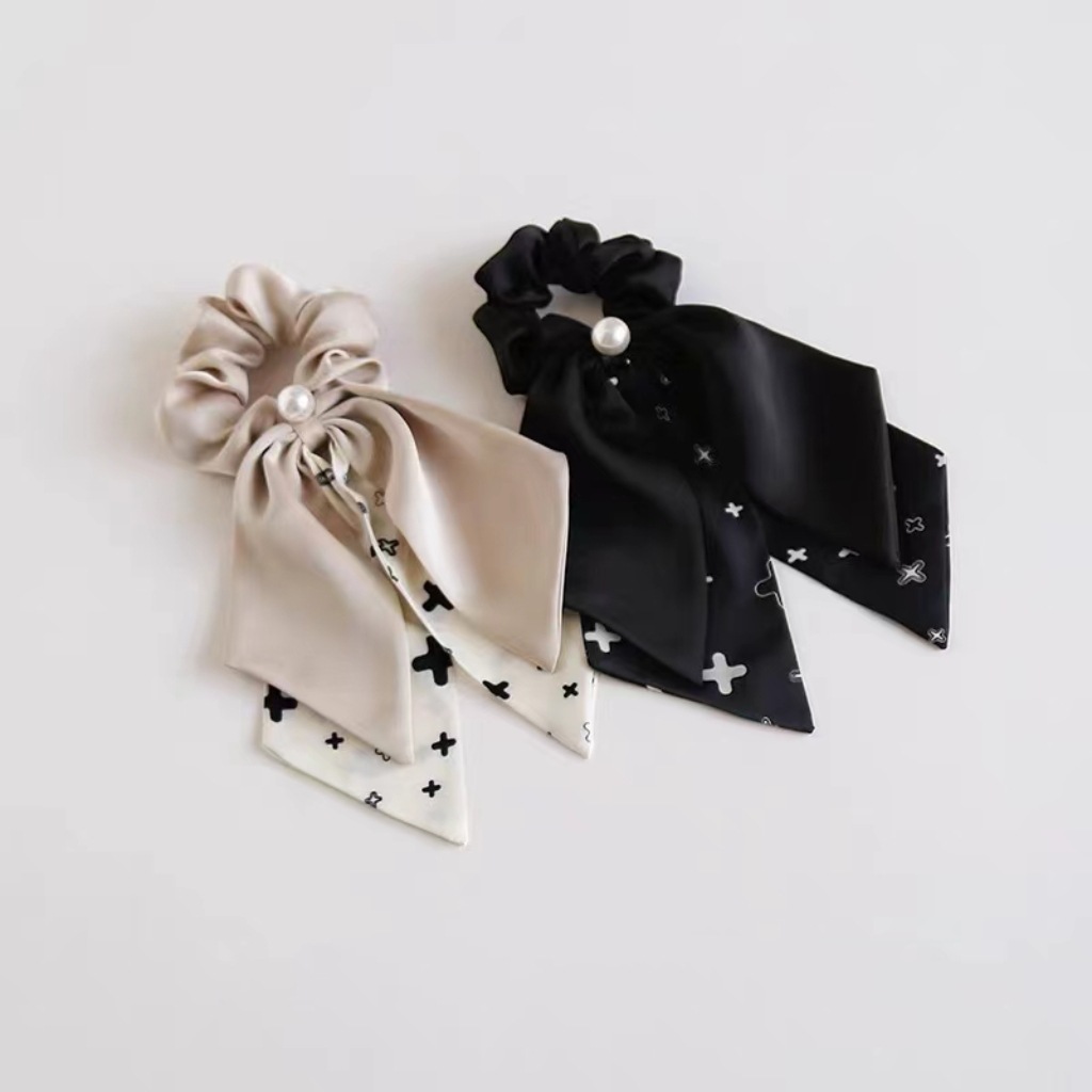 高级感优雅气质大蝴蝶结飘带发圈大肠圈女发绳发饰扎头发皮筋头花