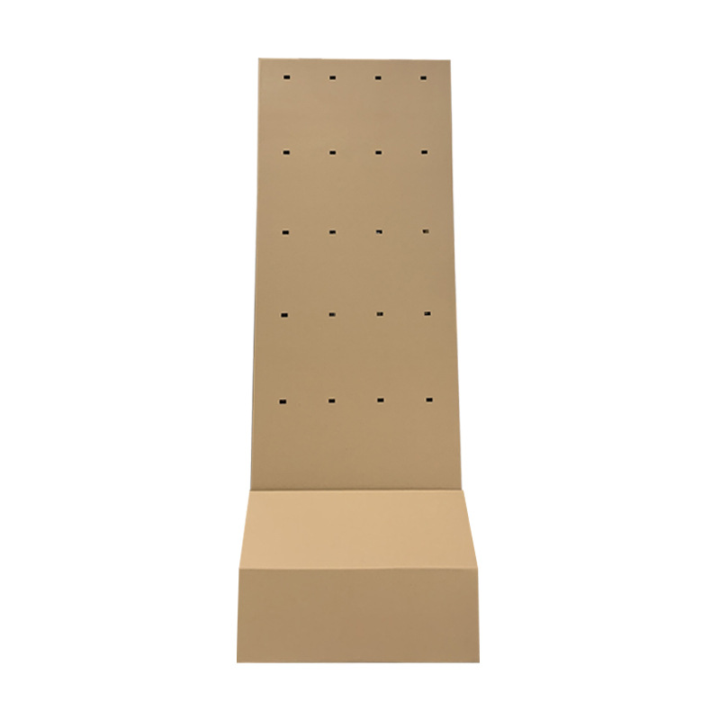 fsc工厂直销电子配件挂墙式瓦楞纸挂钩纸展示架落地式纸货架