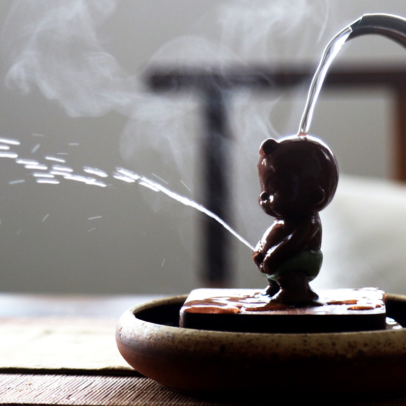 特价包邮哥窑汝窑陶瓷紫砂静坐祈福如来小和尚小沙弥茶宠茶玩摆件