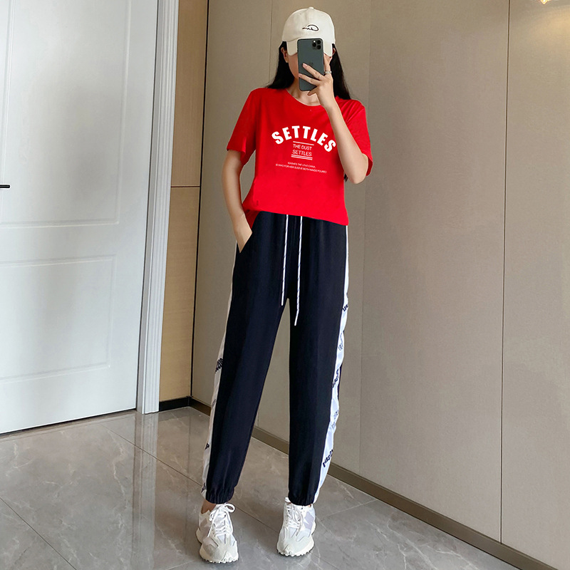 中考体育考试专用运动服套装女生初中学生体考长裤跑步服装中招夏