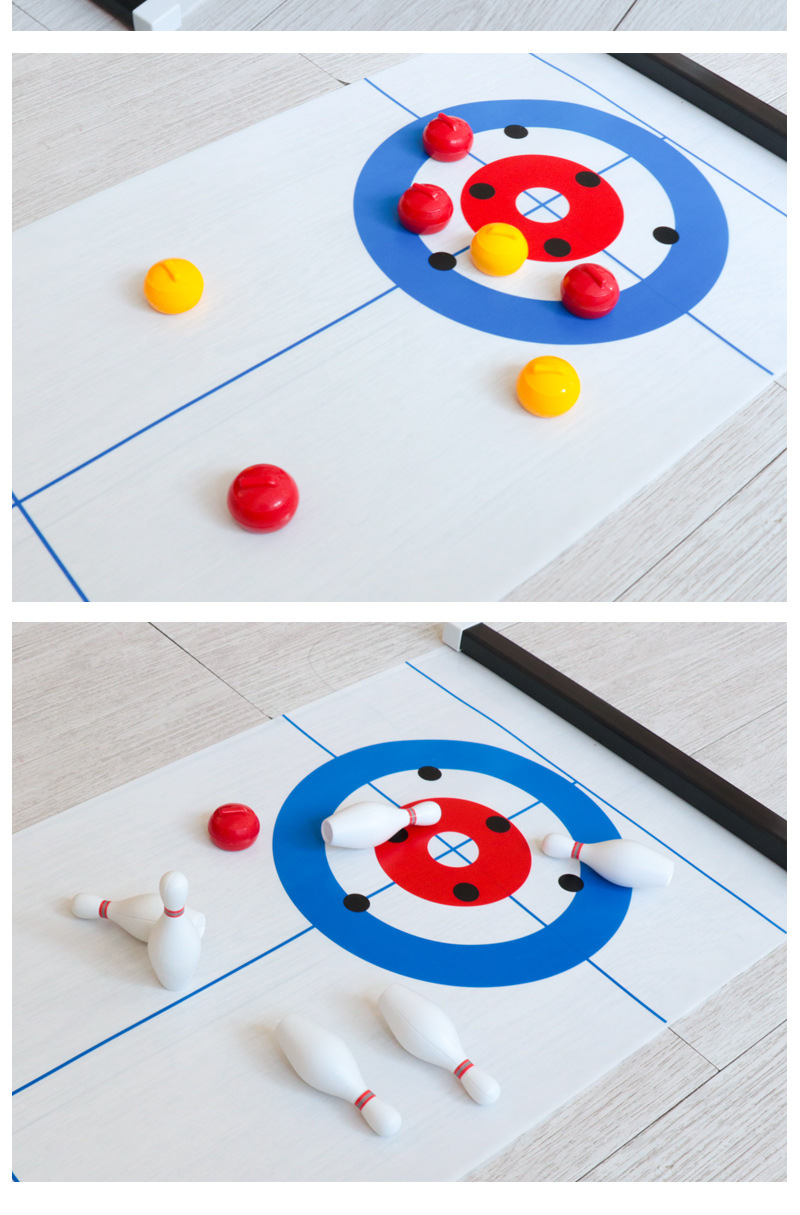 跨境迷你桌面游戏冰壶儿童益智亲子互动桌上游戏玩具冰壶桌游套装