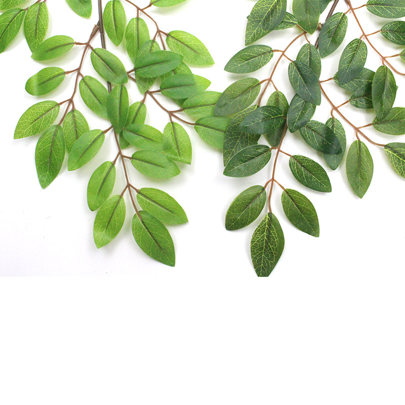 Artificial Plant Fake Leaves Red Branch Rod Tofu Pudding Leaves Locust Tree Leaves Diy Background Wall Decoration Wholesale