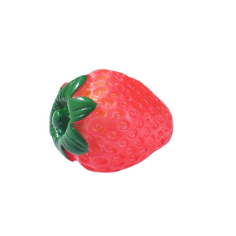 Tik Tok Live Stream Emulational Fruit DIY Ornament Hair Accessories Strawberry Resin Simulation Strawberry Three-Dimensional Accessories