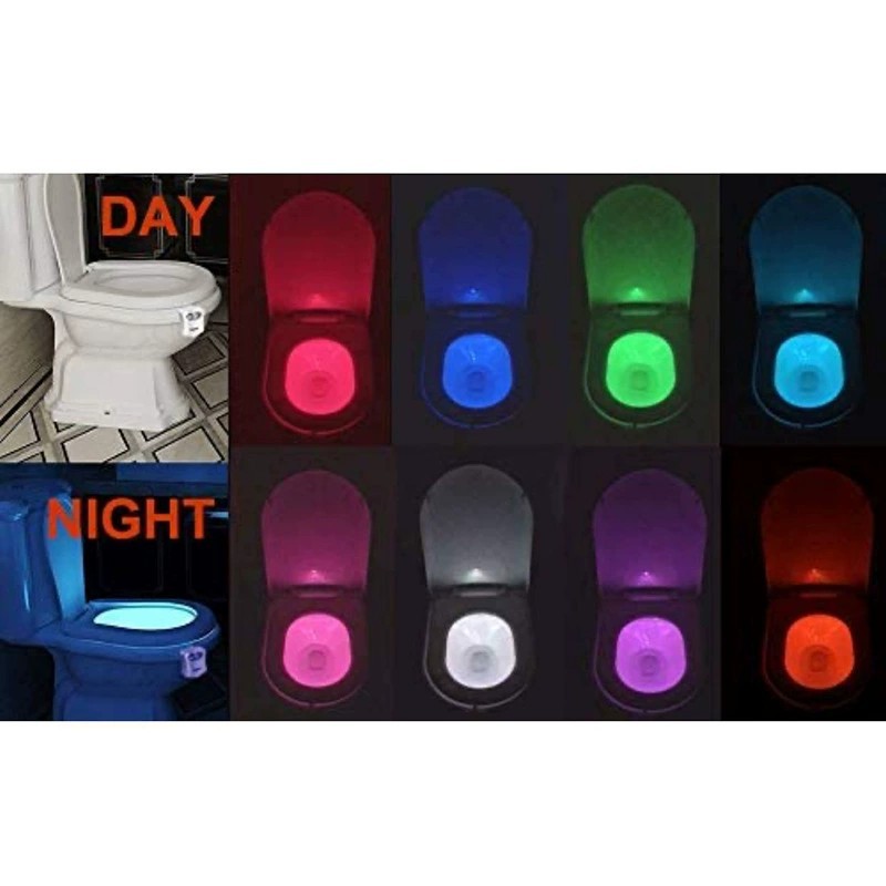Cross-Border 8-Color Amazon Toilet Induction Lamp Hanging Human Toilet Induction Creative Led Color Luminous Lighting Lamp