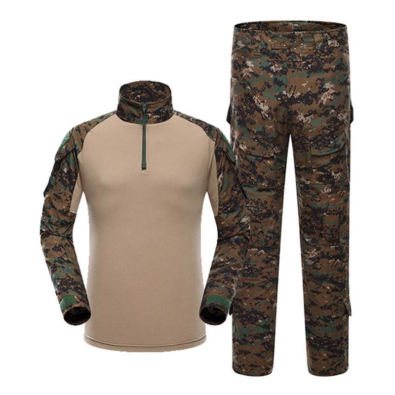 Frog Suit Long-Sleeved American Camouflage Outdoor Field Training Suit Tactical Suit Army Camouflage Trial Training Suit Combat Suit