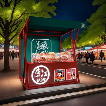夜市活动摆摊促销户外流动集市商业街摊位展示摊位架