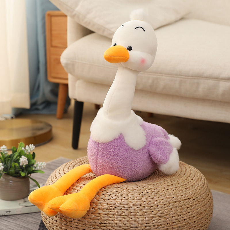 批发鸵鸟公仔毛绒玩具可爱小鸟抱枕布娃娃儿童玩偶生日礼物鸟玩偶