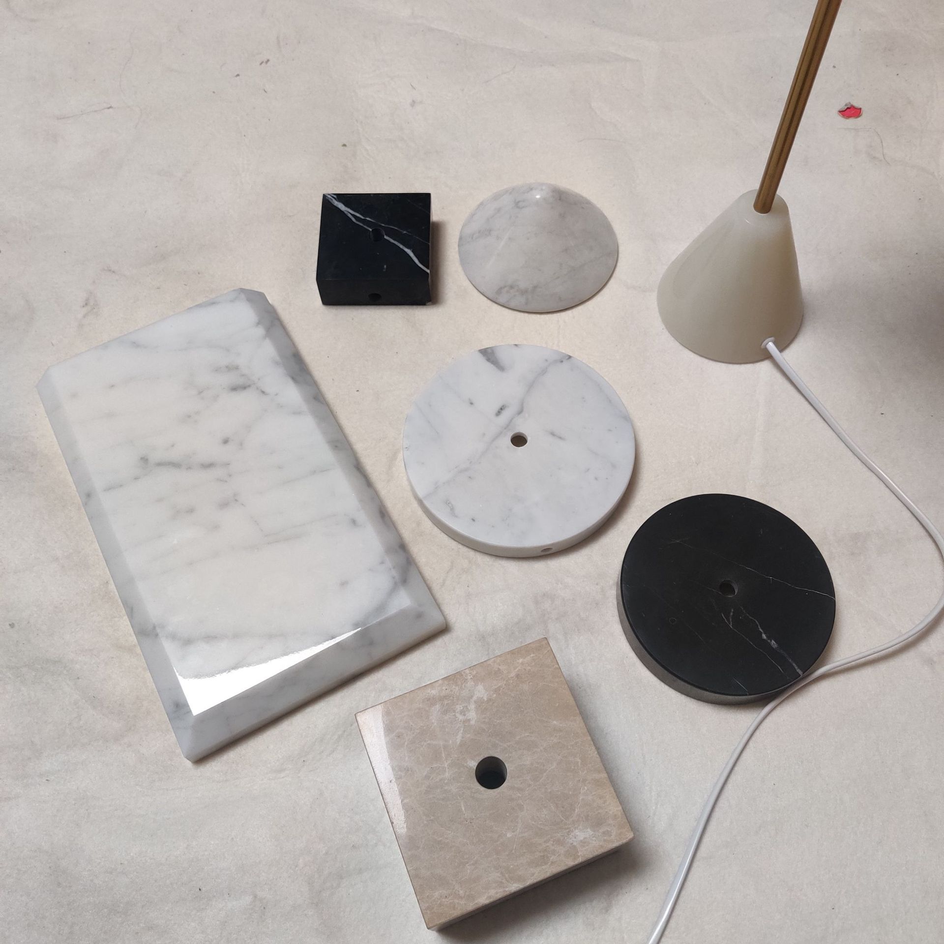 卡拉拉白白色大理石工艺品 中山市青玉台灯底座 大理石家具摆件