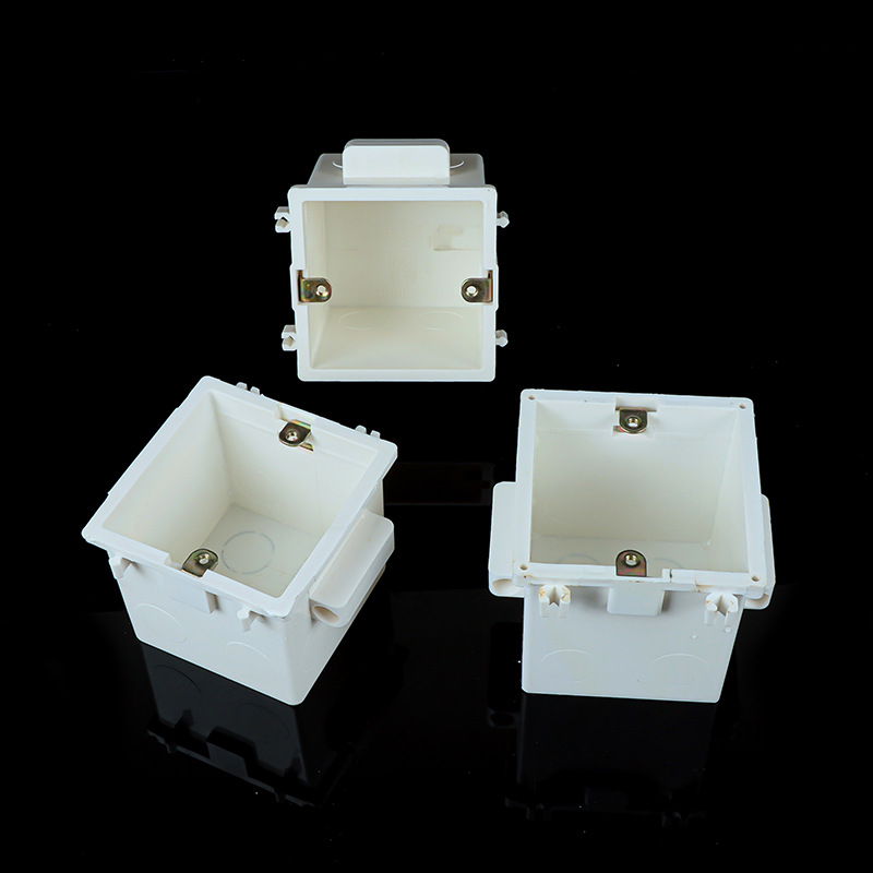 6070穿筋盒可拼接86型预埋底盒 加深加厚接线盒pvc阻燃拼装盒暗盒