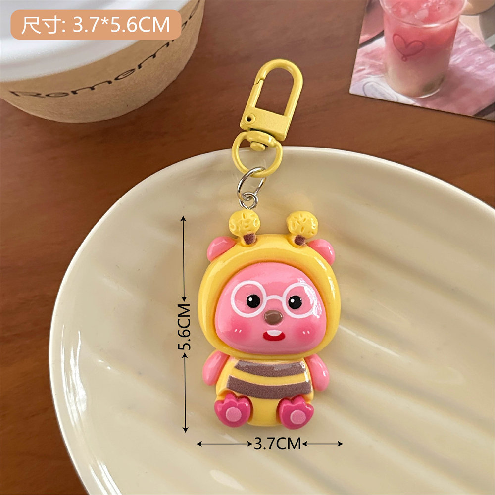 Large Three-Dimensional Crossdressing Keychain Pendant Sweet Girly Ornaments Girlfriends Couple Gift Schoolbag Pendant Accessories