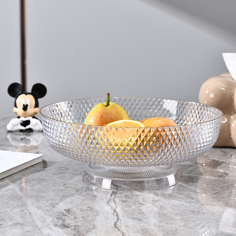 M54 Light Luxury Drain Fruit Plate Household Living Room Coffee Table Fruit Plate Tray Good-looking Snack Candy Basket Dried Fruit Tray