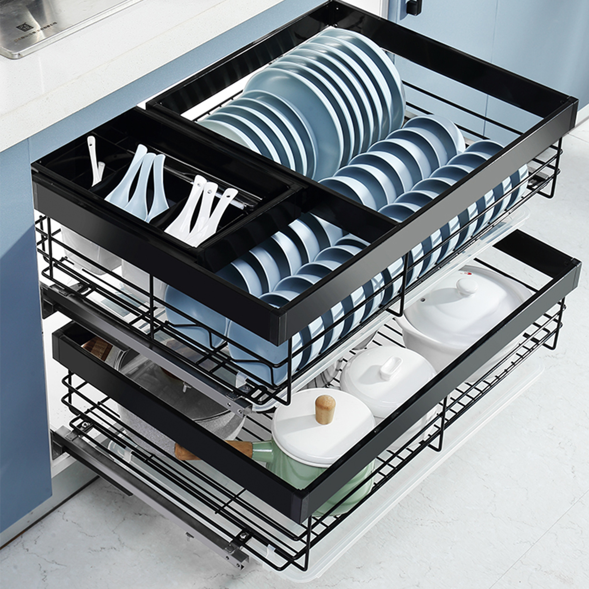 拉篮厨房橱柜碗篮