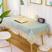 桌布布艺清新长方形书桌布简约现代茶几餐桌布垫写字台布美黄之新