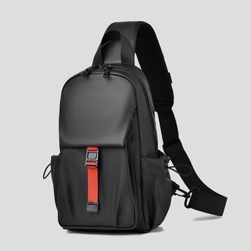 跨境新品男胸包中性款斜挎机车包港风潮流跑车斜挎背包外贸男士包