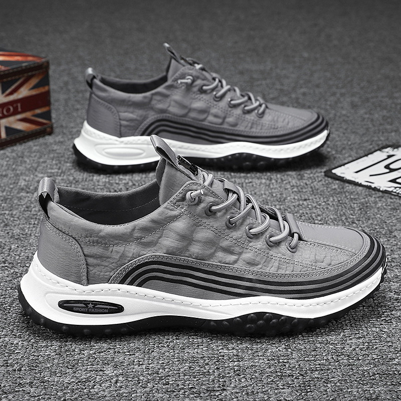 工作防臭男鞋夏季透气防水防滑厨师劳保休闲运动冰丝布鞋板鞋潮鞋