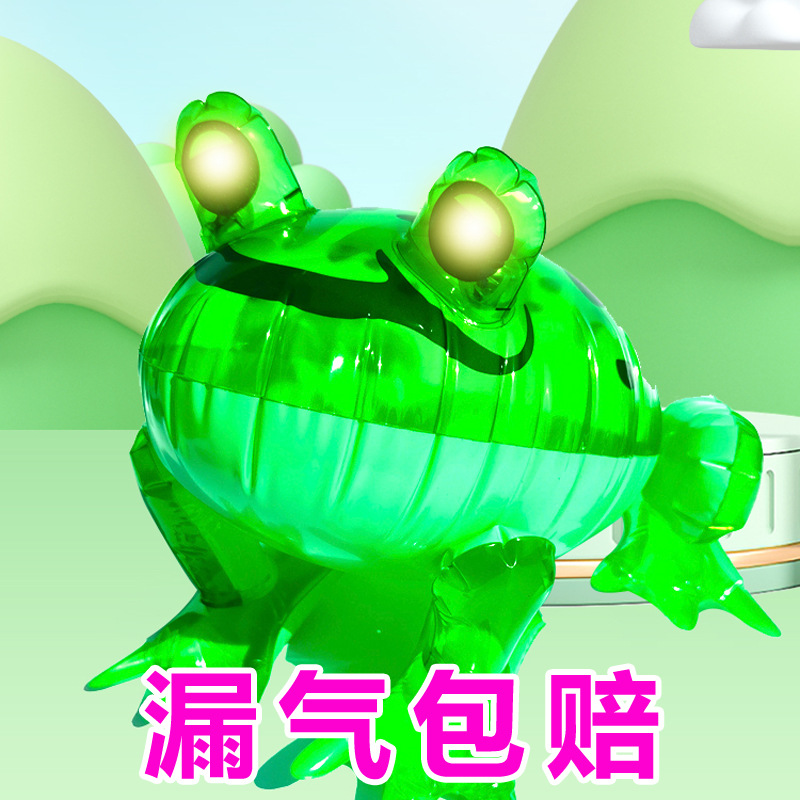 Online Red Frog Balloon Batch Luminous Selling Baby Mini Frog Son Night Market Inflatable Toy Children Stall