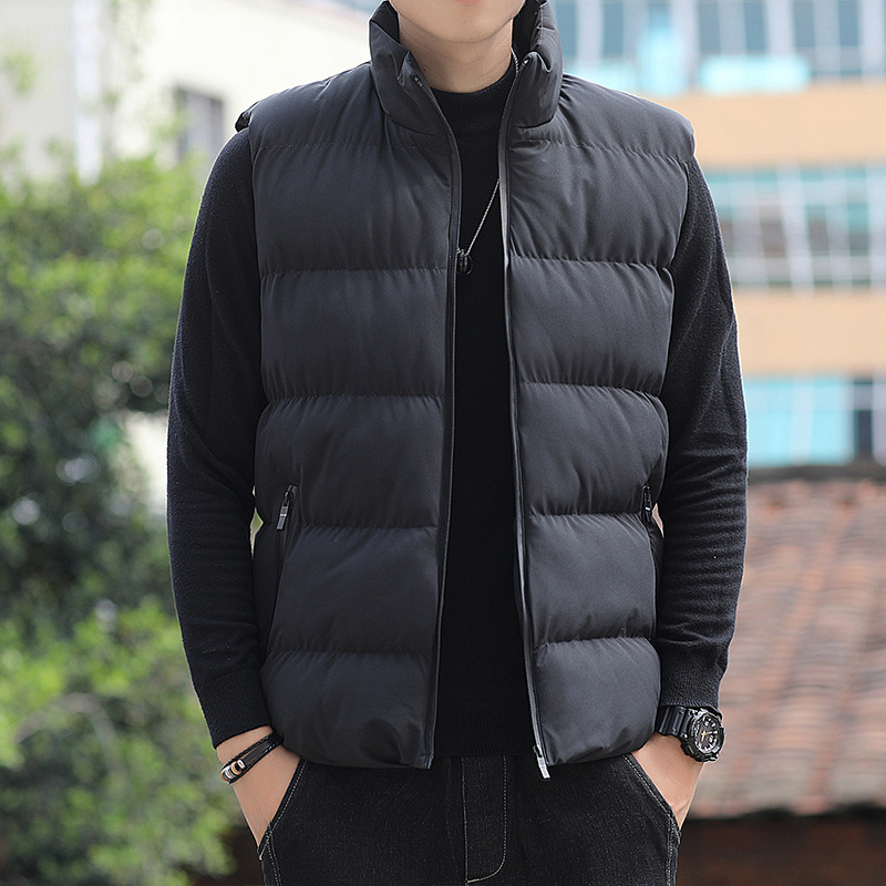 男装棉服2021年秋冬季新款时尚潮流男青年棉马甲加厚宽松外套现货