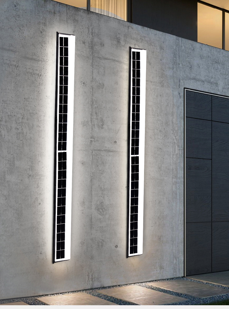 新款太阳能户外照明草坪灯透光灯led庭院灯超亮大功率线条灯200mm