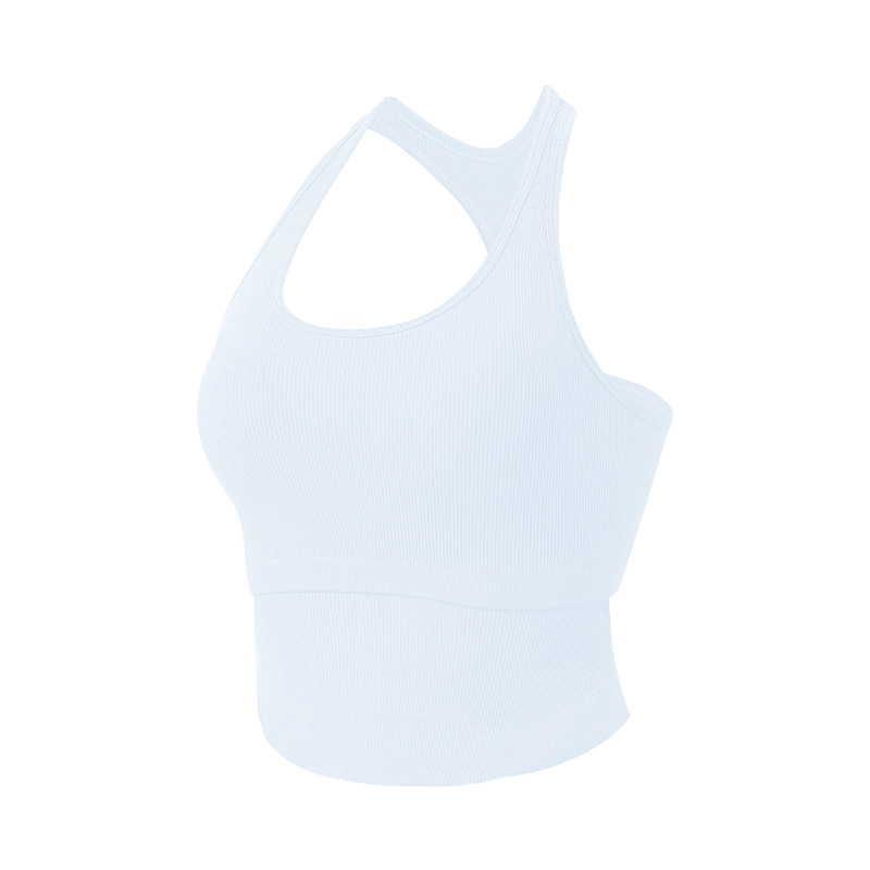 Qijia Seamless I-Shaped Yoga Sports One-Piece Vest Women's Running Training Cross Beauty Back Breathable Workout Top