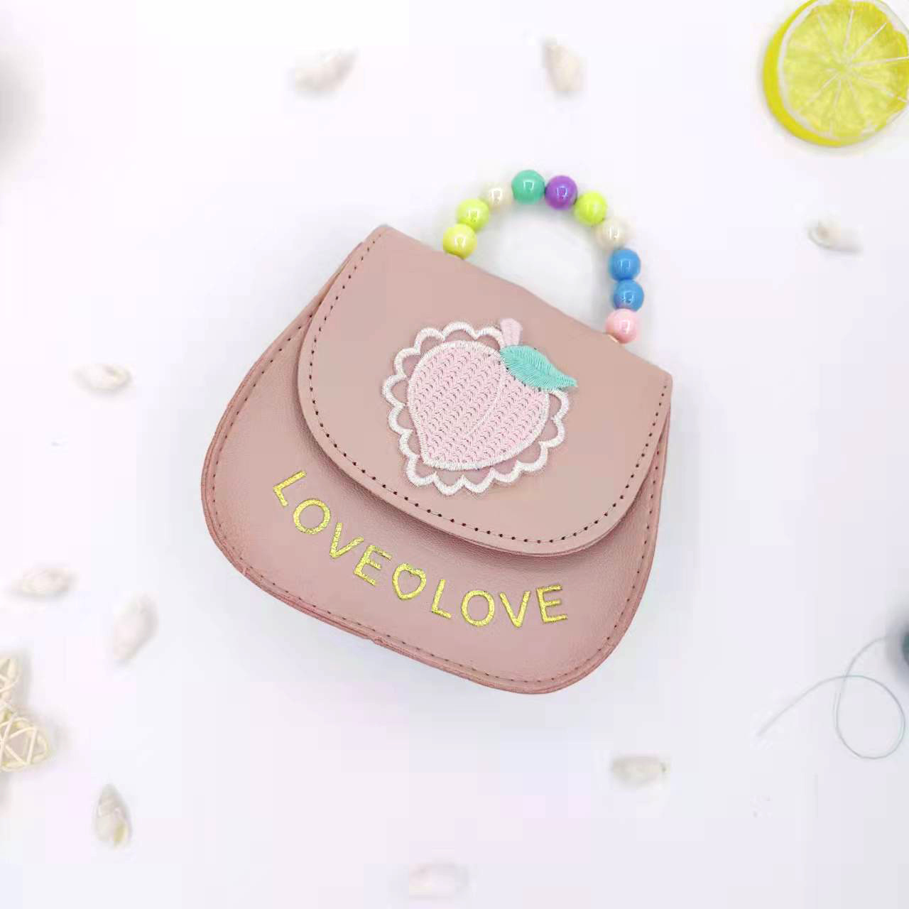 Popular Fruit Series Children's Bag Girls' Cute Fashionable Colorful Handbag Embossed Women's Bag Change Messenger Bag