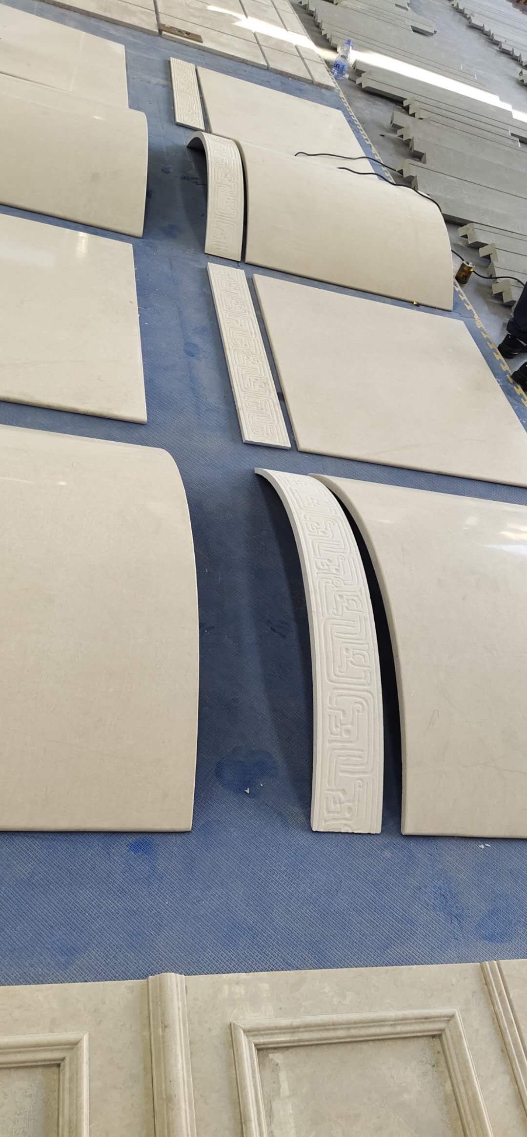 土耳其白沙米黄定制 天然大理石板 天然石材 雕刻板 背景墙