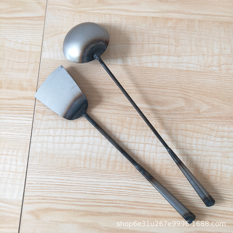 厨师炒菜勺子熟铁厨师炒勺子厨师勺子炒菜的勺子炒菜大勺铁炒勺