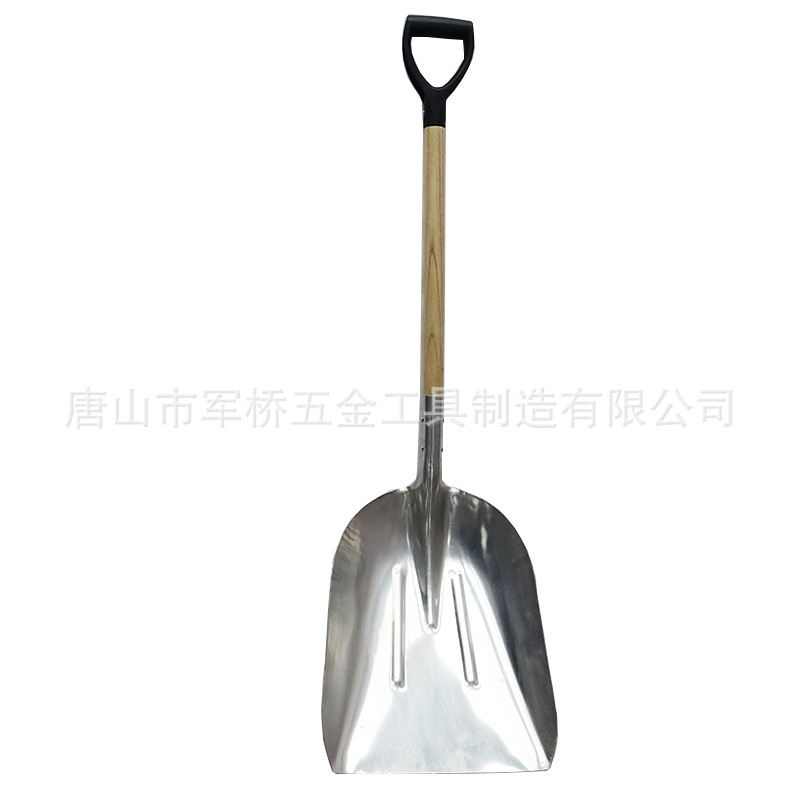 wholesale snow shovel winter snow shovel export to european and american market large wooden handle aluminum snow removal tool shovel