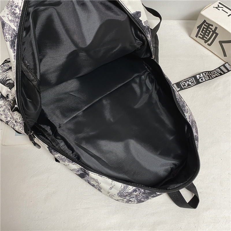 New College Students' Backpack Korean Harajuku Large Capacity Graffiti Schoolbag Men's Outdoor Travel Computer Backpack