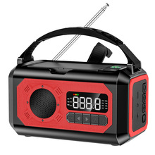 跨境新款户外野营收音机 H17手摇发电收音机户外储能手电筒充电宝