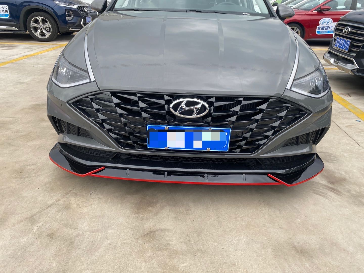 适用于20款十代索纳塔前铲10索十改装用前唇侧裙小包围运动