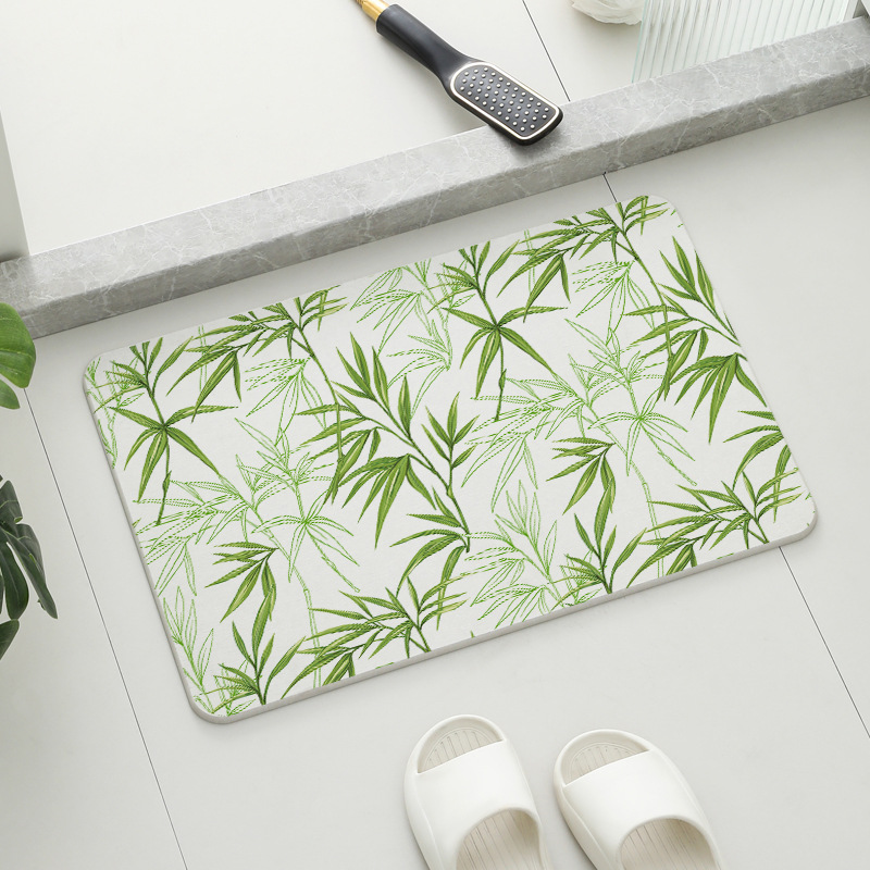 Fengpu New Diatom Ooze Floor Mat Toilet Bathroom Entrance Household Water-Absorbing Non-Slip Mat Diatomite Foot Mat