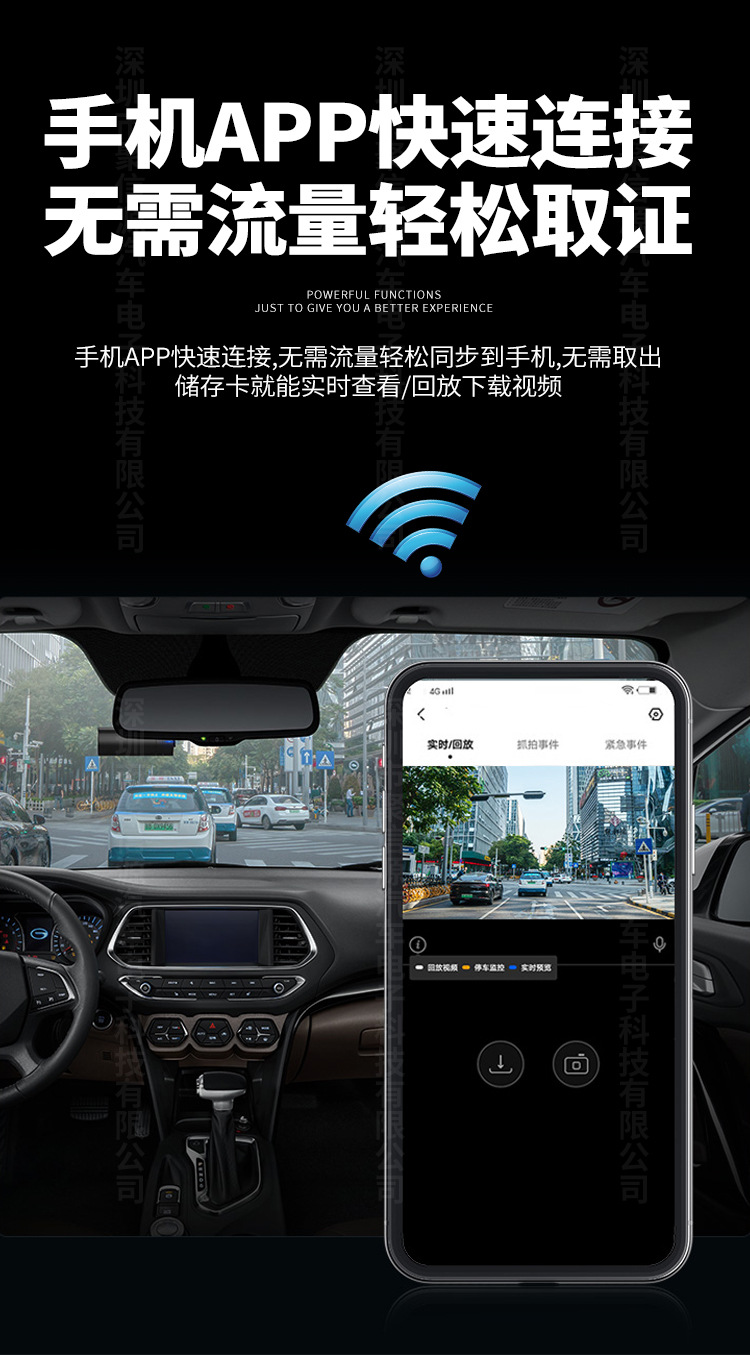 wifi跨境4g网约车行车记录仪出租车联网远程监控高清夜视记录仪